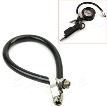 QILEJVS 1 PC Motorcycle Bicycle Car Flexible Clip On Air Tyre Tire Chuck Inflator Hose